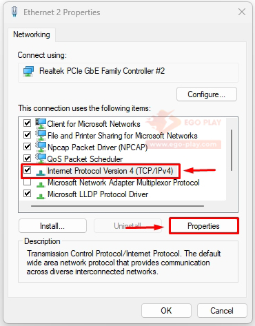 đổi dns server ipv4